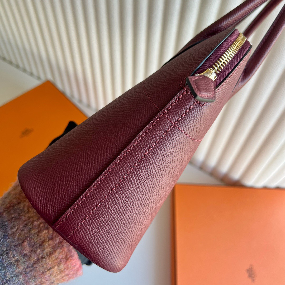 愛馬仕保齡球包27價格 Hermès Bolide 27 Epsom Rouge H愛馬仕紅金色五金