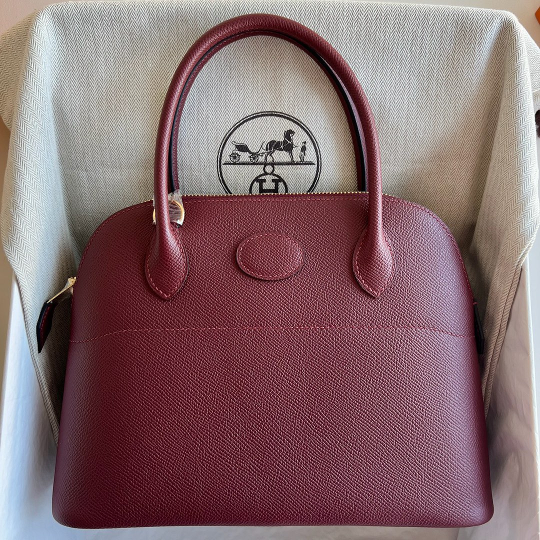 愛馬仕保齡球包27價格 Hermès Bolide 27 Epsom Rouge H愛馬仕紅金色五金