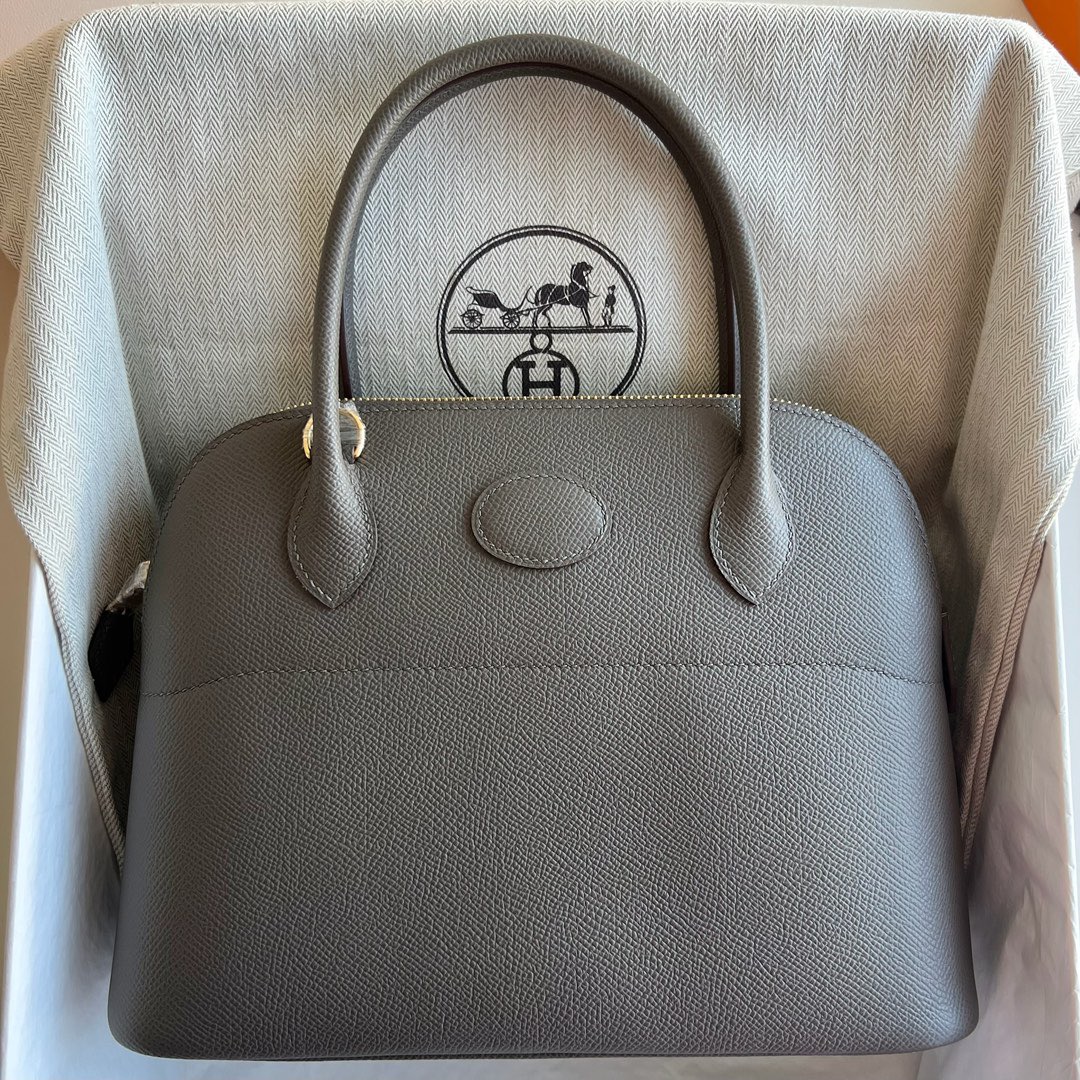 愛馬仕保齡球包有幾個尺寸 Hermès Bolide 27 Epsom 8F Etain錫器灰金色五金