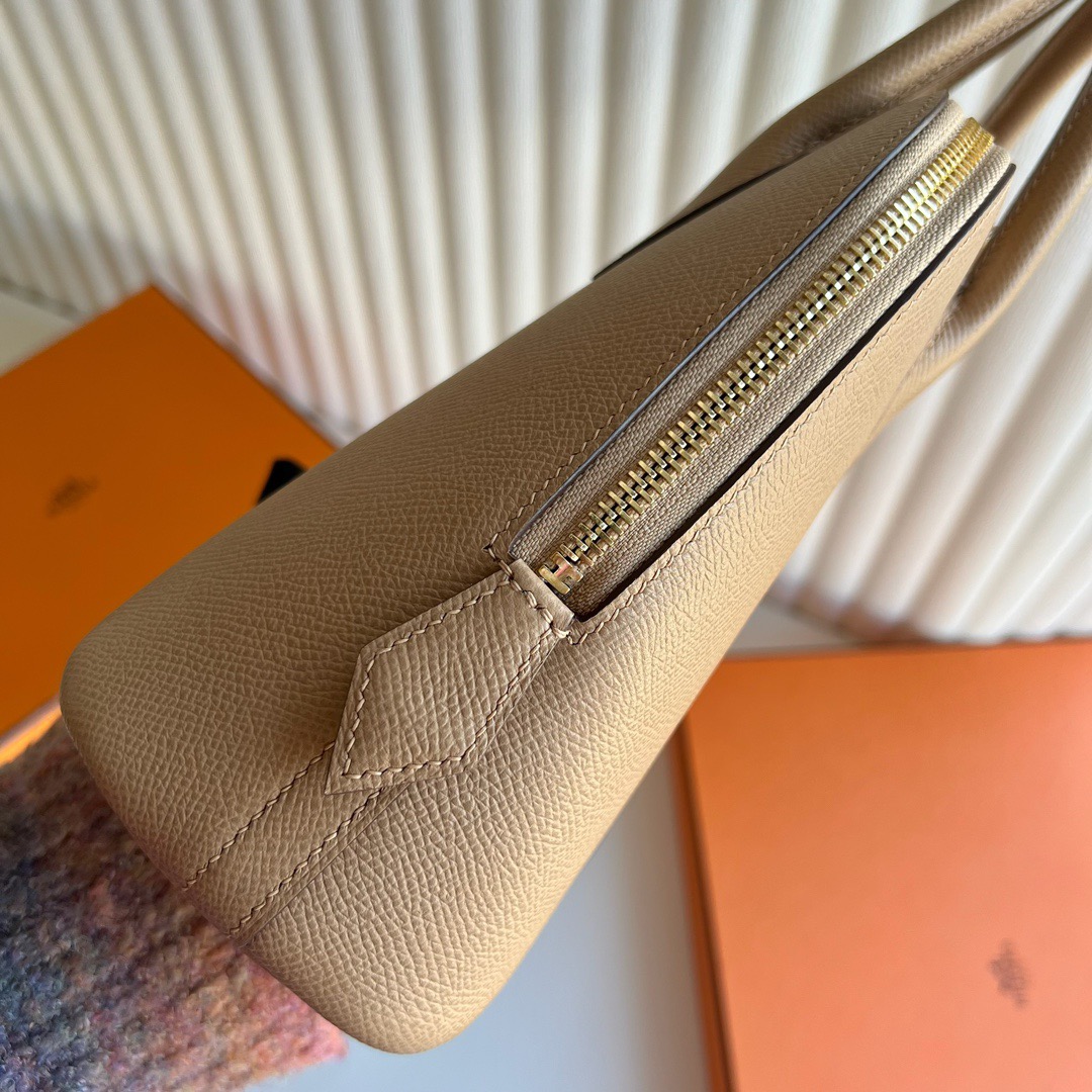 愛馬仕包包圖片大全 Hermès Special Order HSS Bolide 25 Epsom 奶茶色/錦葵紫金色五金