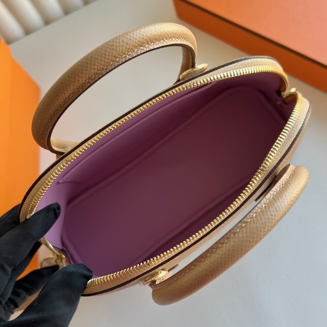 愛馬仕包包圖片大全 Hermès Special Order HSS Bolide 25 Epsom 奶茶色/錦葵紫金色五金