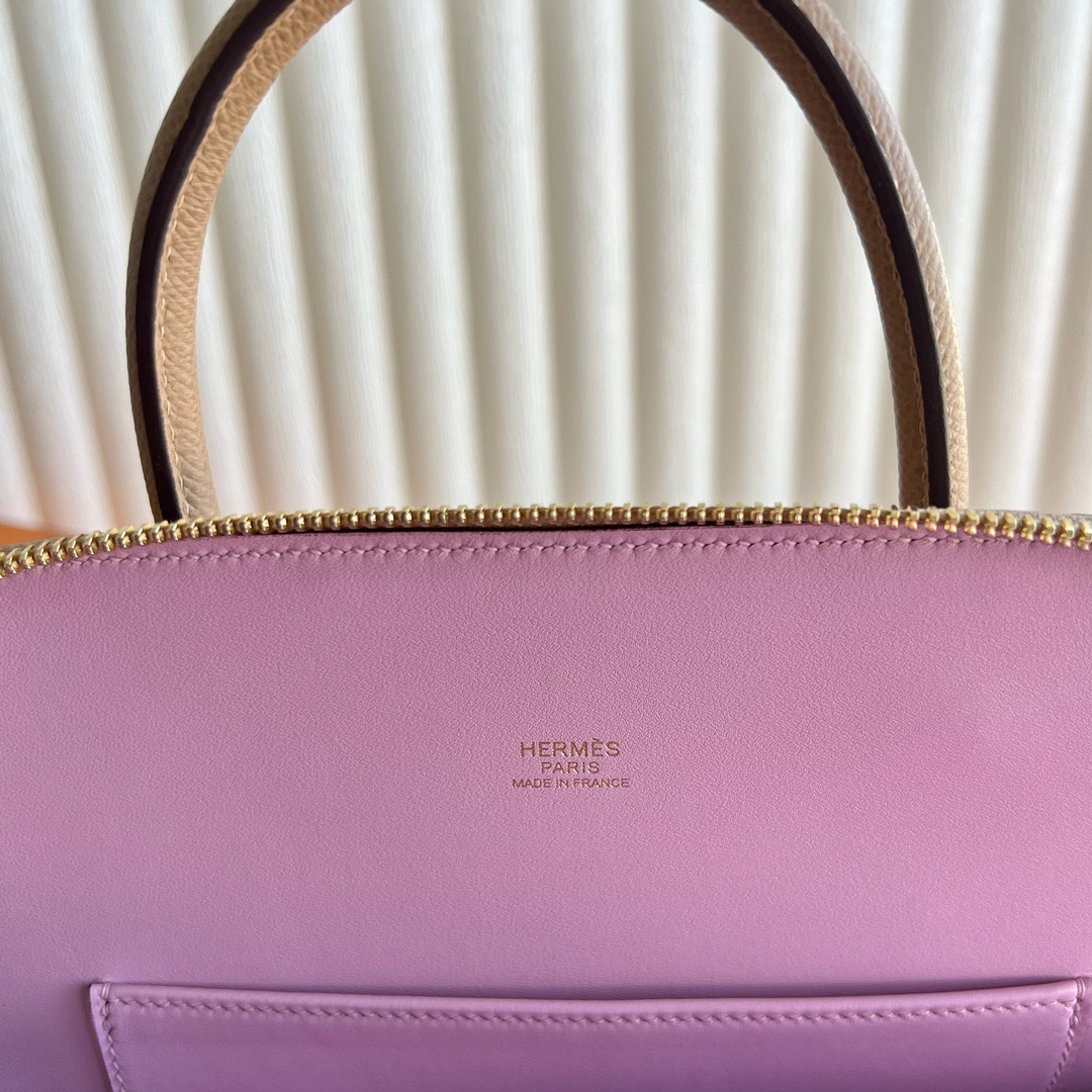 愛馬仕包包圖片大全 Hermès Special Order HSS Bolide 25 Epsom 奶茶色/錦葵紫金色五金