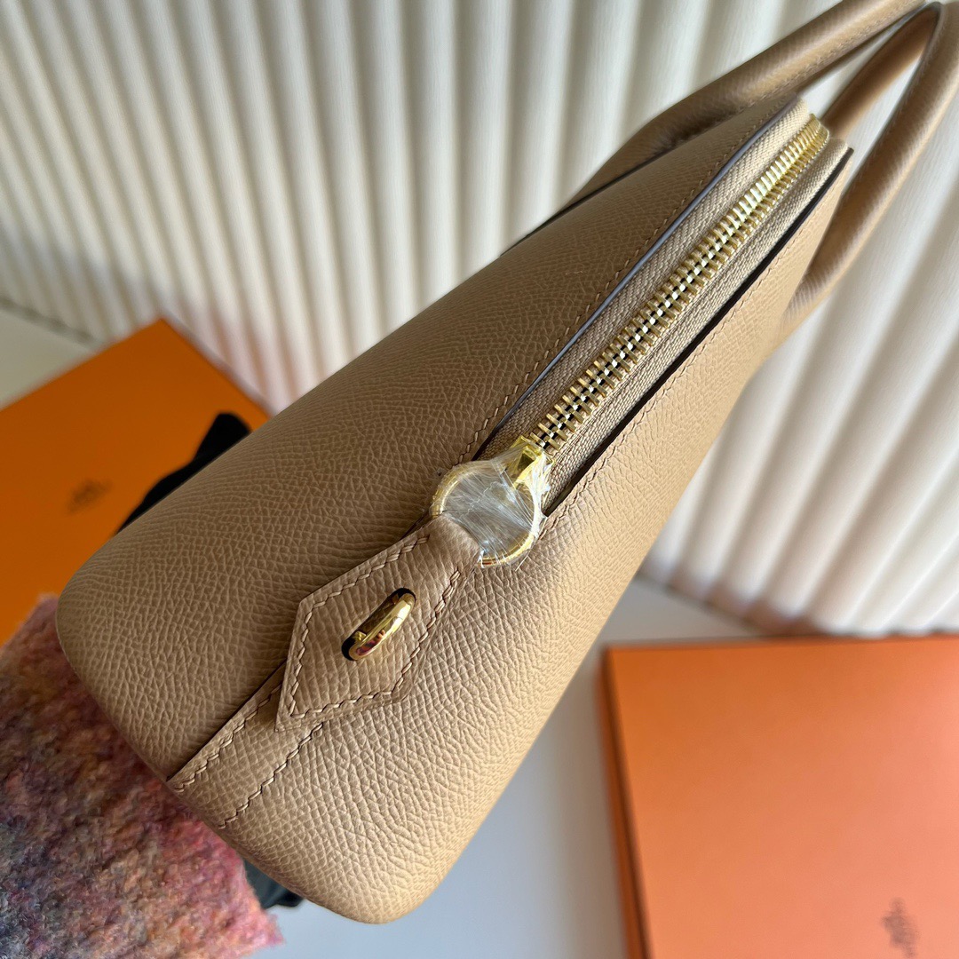 愛馬仕包包圖片大全 Hermès Special Order HSS Bolide 25 Epsom 奶茶色/錦葵紫金色五金