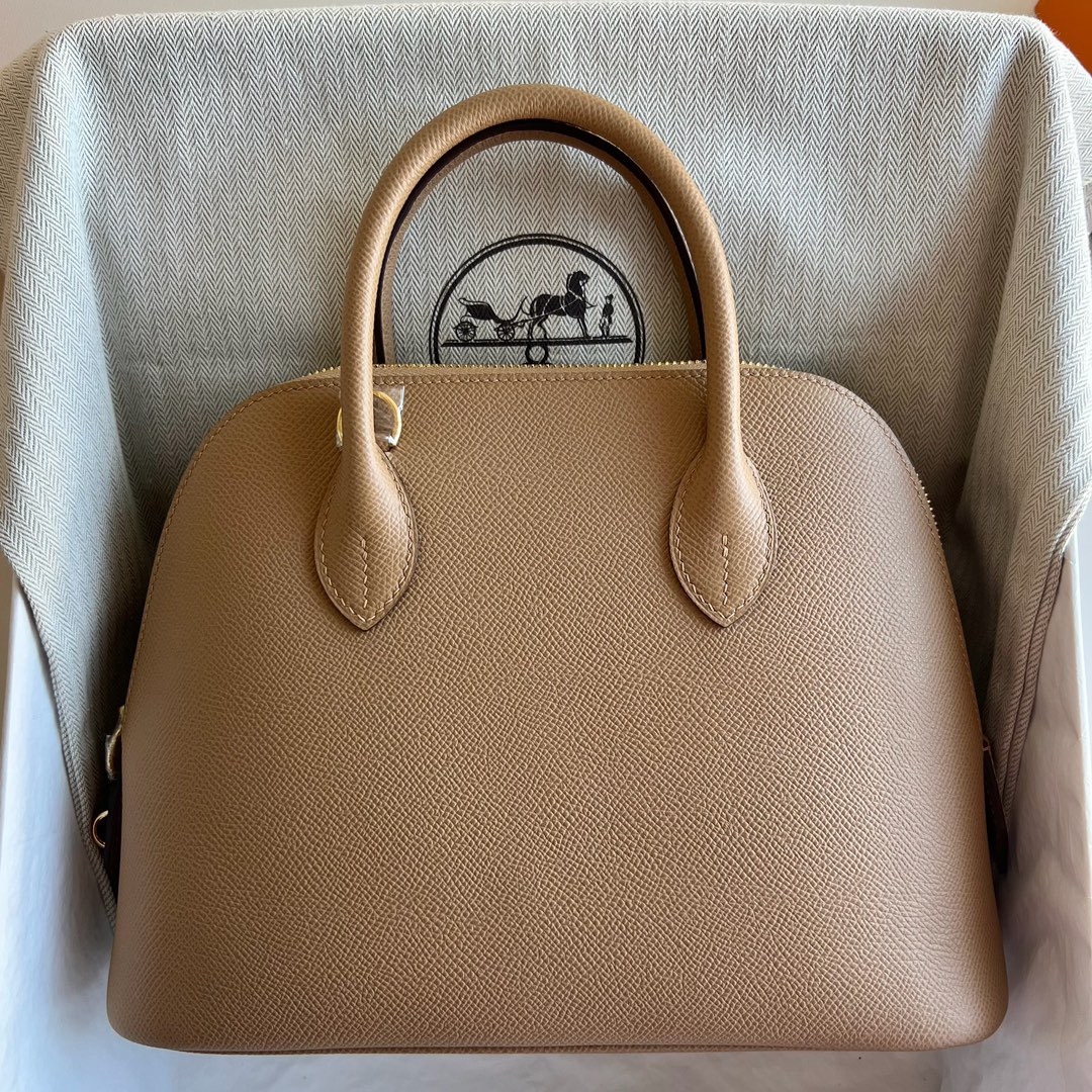愛馬仕包包圖片大全 Hermès Special Order HSS Bolide 25 Epsom 奶茶色/錦葵紫金色五金