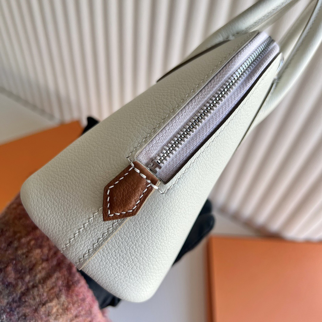 愛馬仕香港網站地址 Hermès Special Order 1923 Mini Bolide Evercolor 0T mushroom蘑菇白金棕色夢幻粉紫