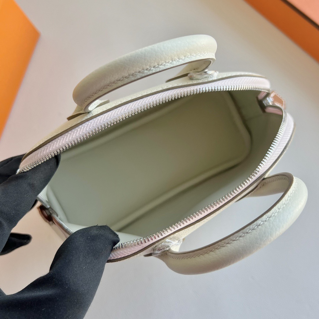 愛馬仕香港網站地址 Hermès Special Order 1923 Mini Bolide Evercolor 0T mushroom蘑菇白金棕色夢幻粉紫