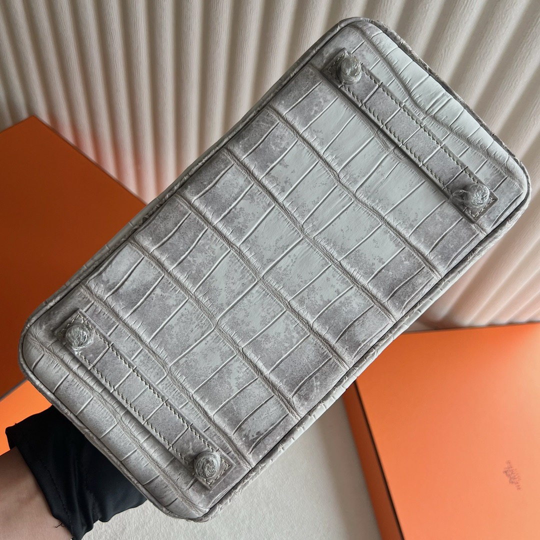 愛馬仕喜馬拉雅鉑金包圖片價格多少錢 Hermès Birkin 25 Himalayan Blanc Crocodylus Niloticus