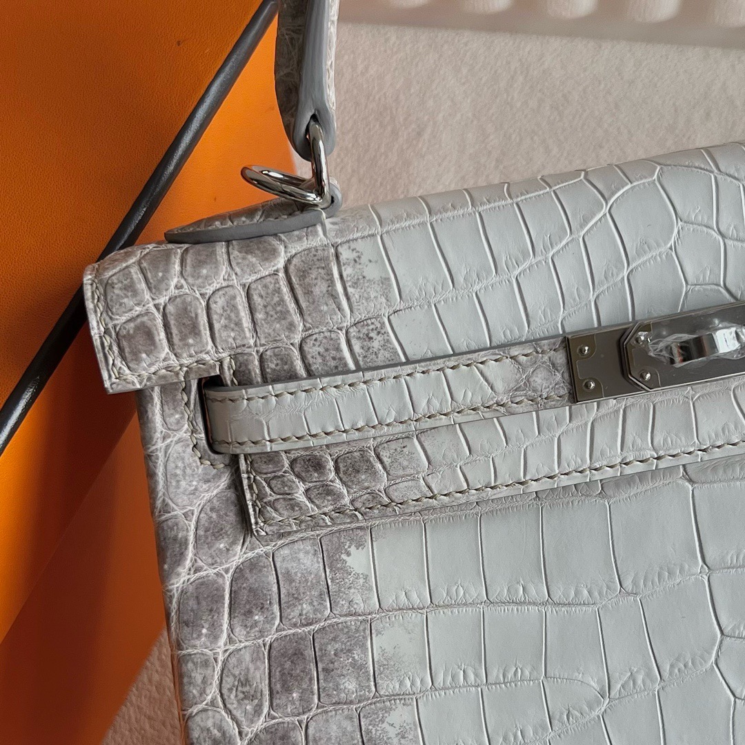 愛馬仕喜馬拉雅凱莉包包圖片 Hermès Kelly 25 Blanc Himalayan Crocodylus Niloticus