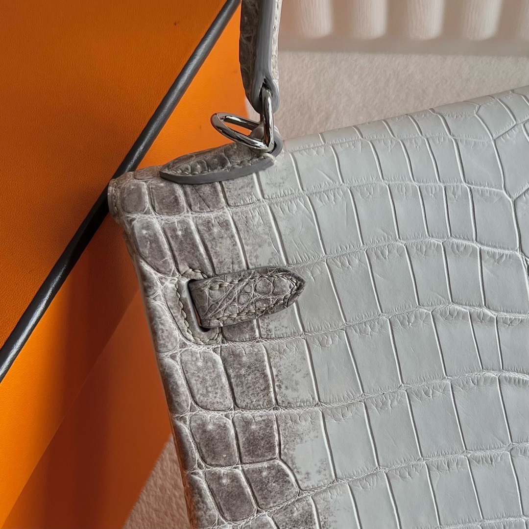 愛馬仕喜馬拉雅凱莉包包圖片 Hermès Kelly 25 Blanc Himalayan Crocodylus Niloticus
