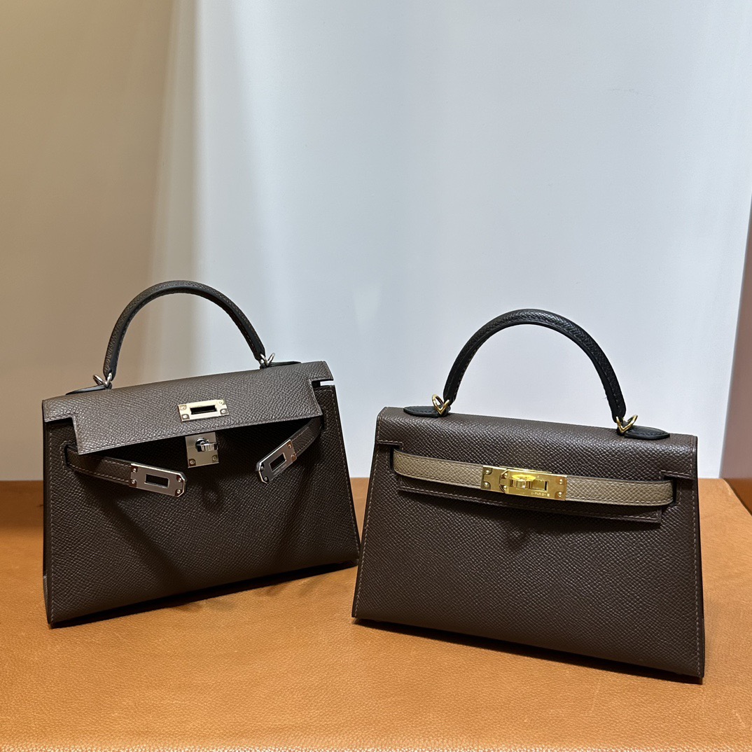 愛馬仕包包香港官網入口 Hermès Kelly Mini Sellier Epsom Leather Ecorce果皮色 樹皮色銀色五金