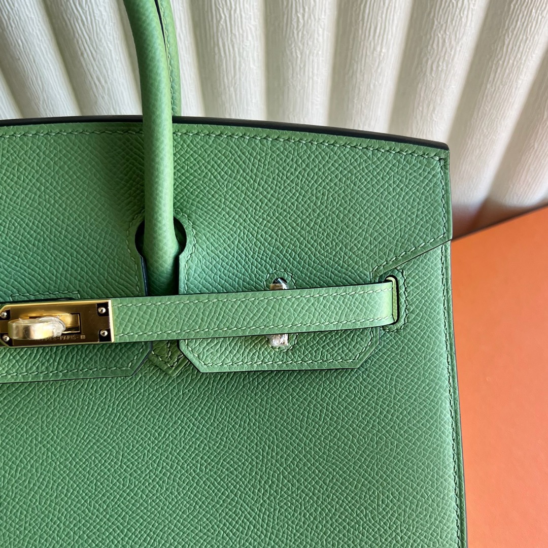 愛馬仕包包鉑金包25寸 Hermès Birkin 25 Sellier Epsom 3I Vert Criquet牛油果綠蚱蜢綠金色五金