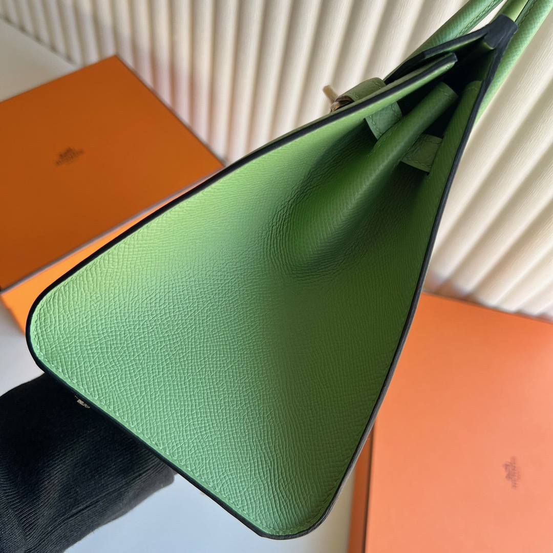 愛馬仕包包鉑金包25寸 Hermès Birkin 25 Sellier Epsom 3I Vert Criquet牛油果綠蚱蜢綠金色五金