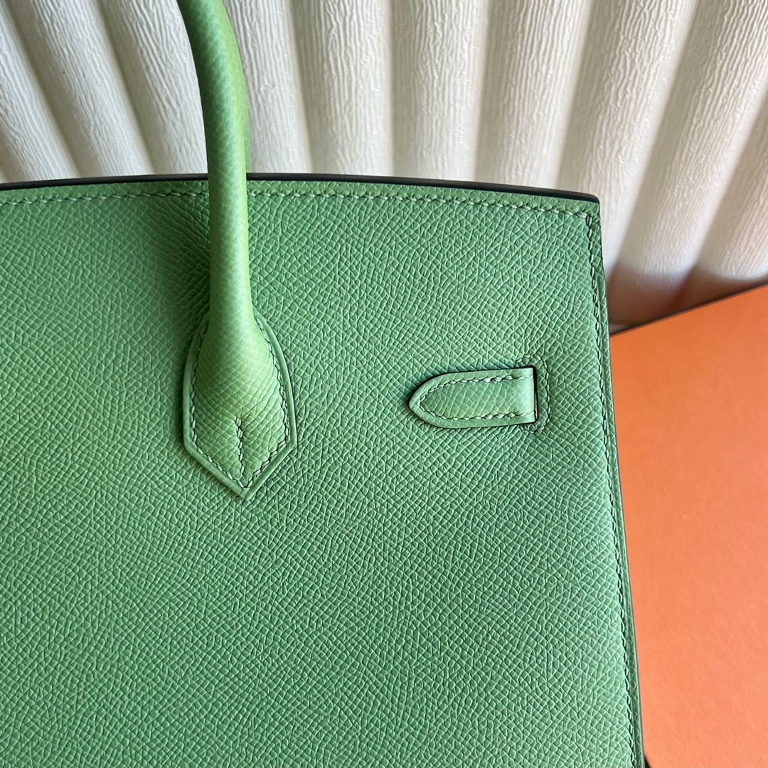 愛馬仕包包鉑金包25寸 Hermès Birkin 25 Sellier Epsom 3I Vert Criquet牛油果綠蚱蜢綠金色五金