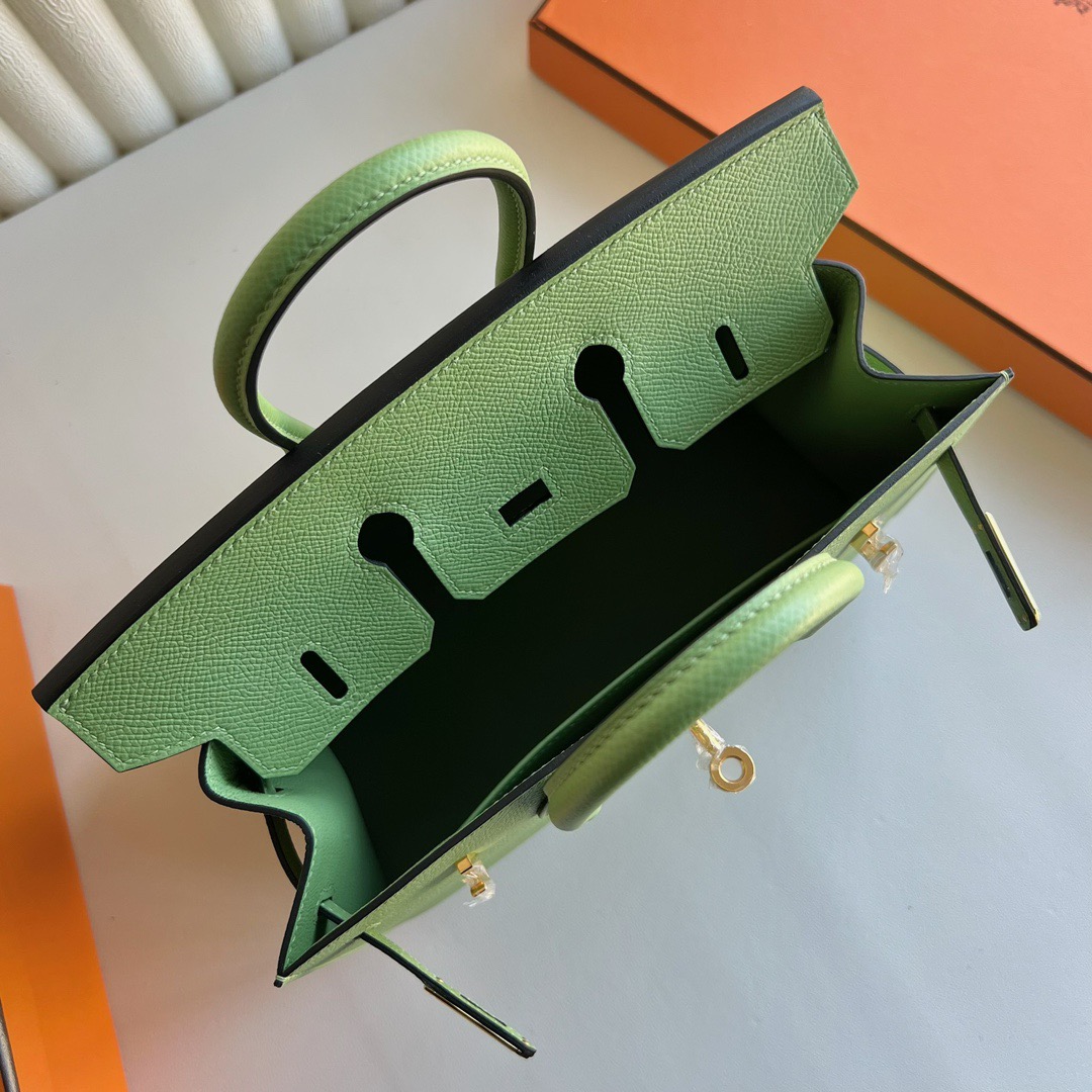 愛馬仕包包鉑金包25寸 Hermès Birkin 25 Sellier Epsom 3I Vert Criquet牛油果綠蚱蜢綠金色五金