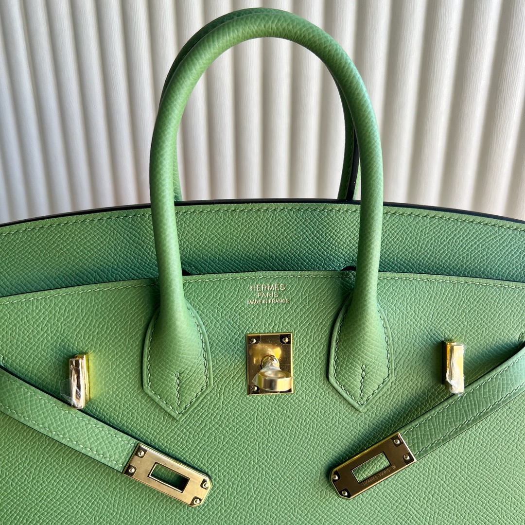 愛馬仕包包鉑金包25寸 Hermès Birkin 25 Sellier Epsom 3I Vert Criquet牛油果綠蚱蜢綠金色五金