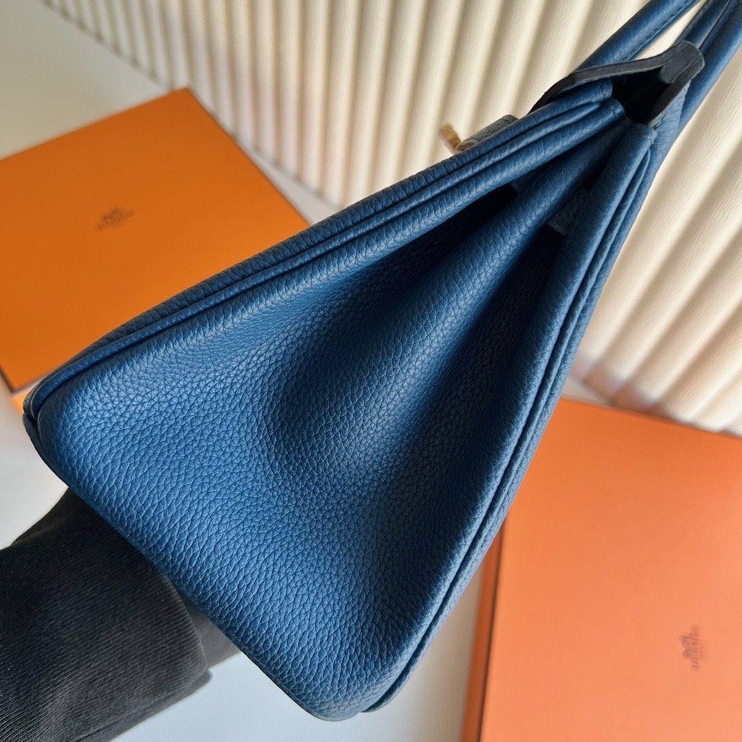 愛馬仕鉑金包有哪些尺寸Hermès Birkin 25 Togo S4 Deep Bleu深邃藍金色五金