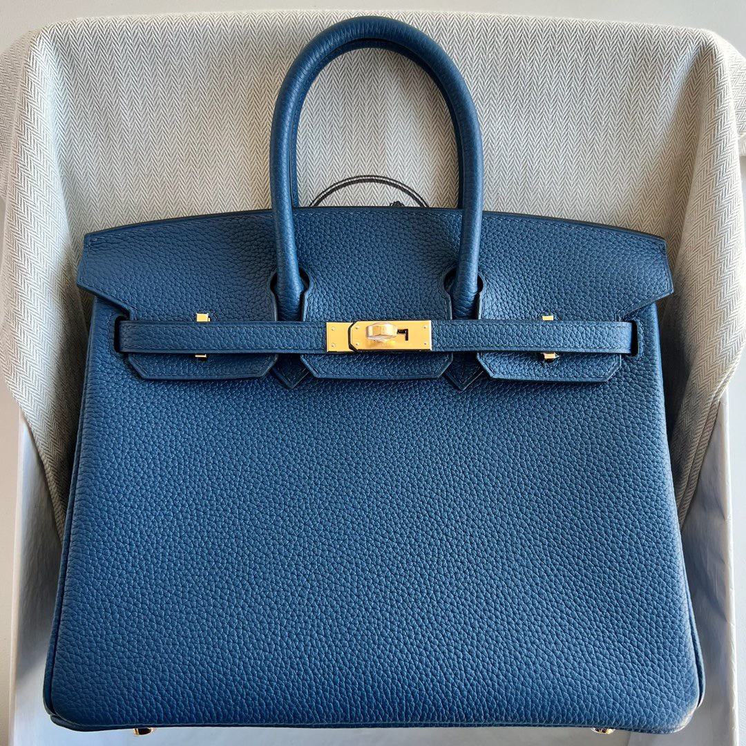 愛馬仕鉑金包有哪些尺寸Hermès Birkin 25 Togo S4 Deep Bleu深邃藍金色五金