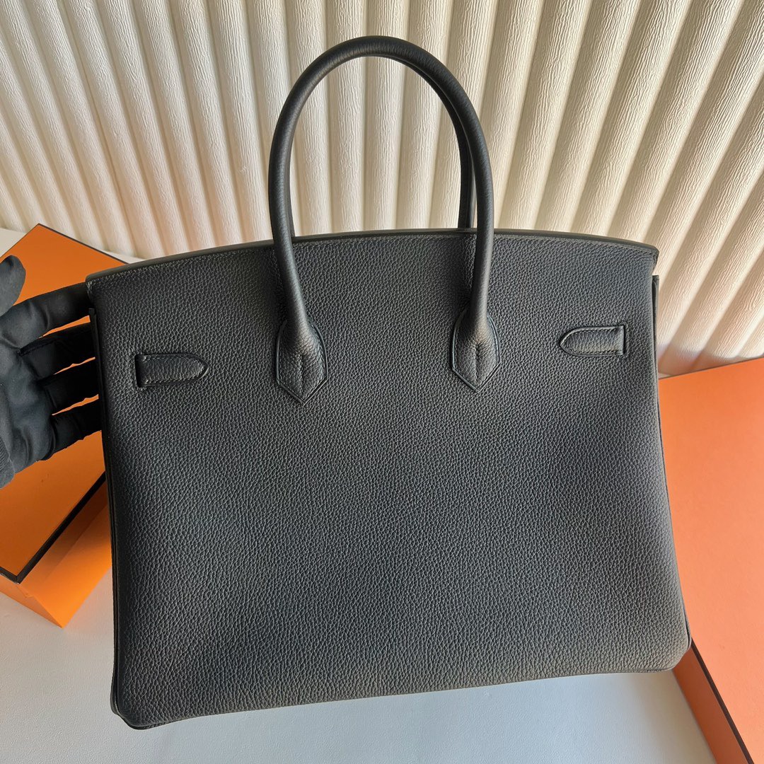 愛馬仕包包鉑金包配貨要配多少 Hermès Birkin 35 Togo So Black黑色 黑色五金