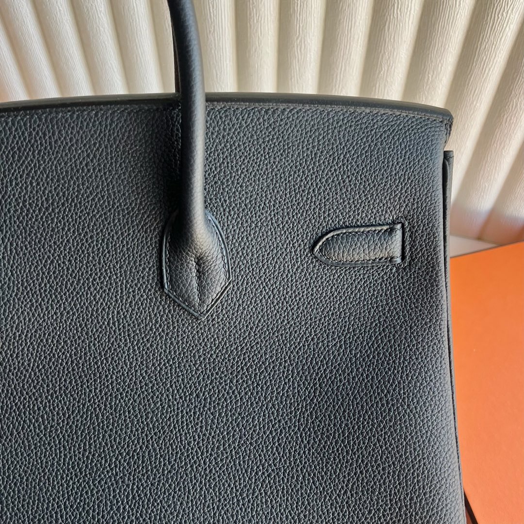 愛馬仕包包鉑金包配貨要配多少 Hermès Birkin 35 Togo So Black黑色 黑色五金
