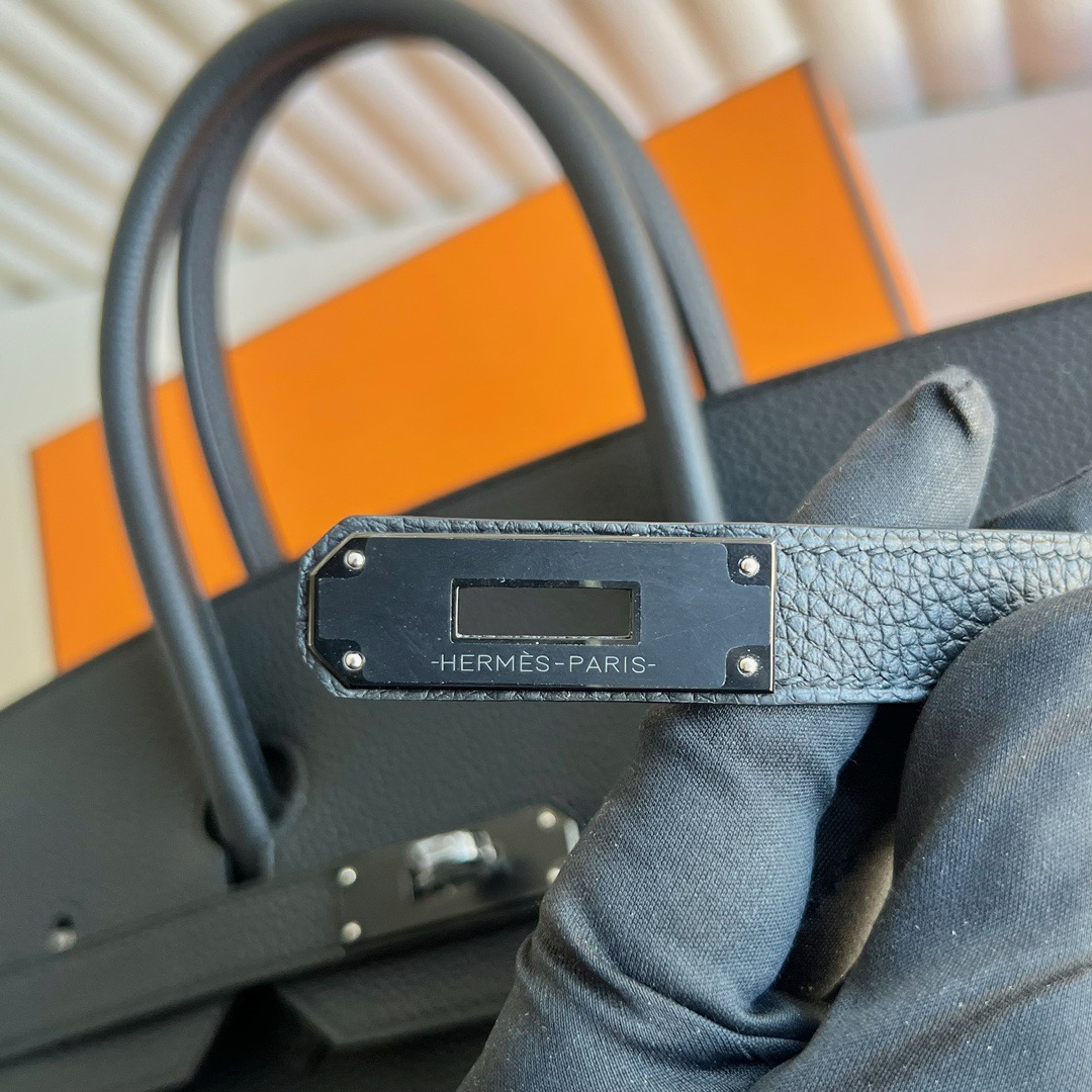 愛馬仕包包鉑金包配貨要配多少 Hermès Birkin 35 Togo So Black黑色 黑色五金