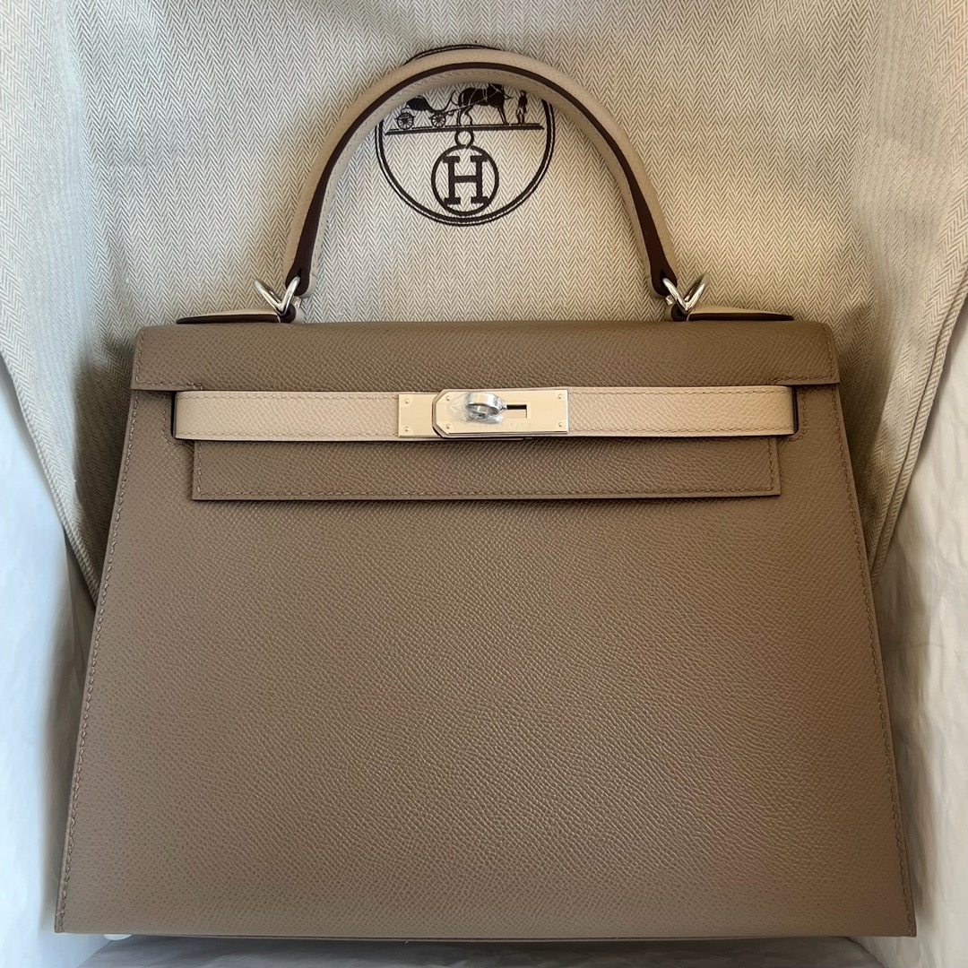 愛馬仕包包圖片價格 Hermès Special Order HSS Kelly 28 Epsom Etoupe大象灰 Trench風衣灰