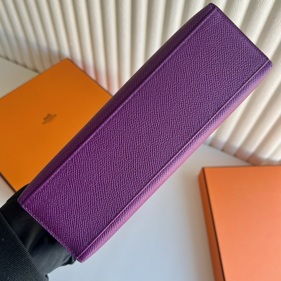 愛馬仕凱莉一代迷你 Hermès Kelly Pochette Epsom 顏色CKP9 Anémone海葵紫銀色五金