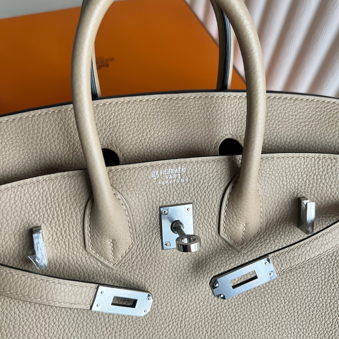 愛馬仕鉑金包價格 Hermes Birkin 25 Togo S2 Trench風衣灰8W Rose Azalee新唇膏粉