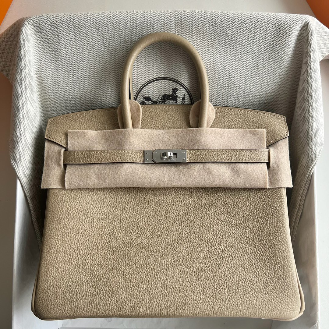 愛馬仕鉑金包價格 Hermes Birkin 25 Togo S2 Trench風衣灰8W Rose Azalee新唇膏粉