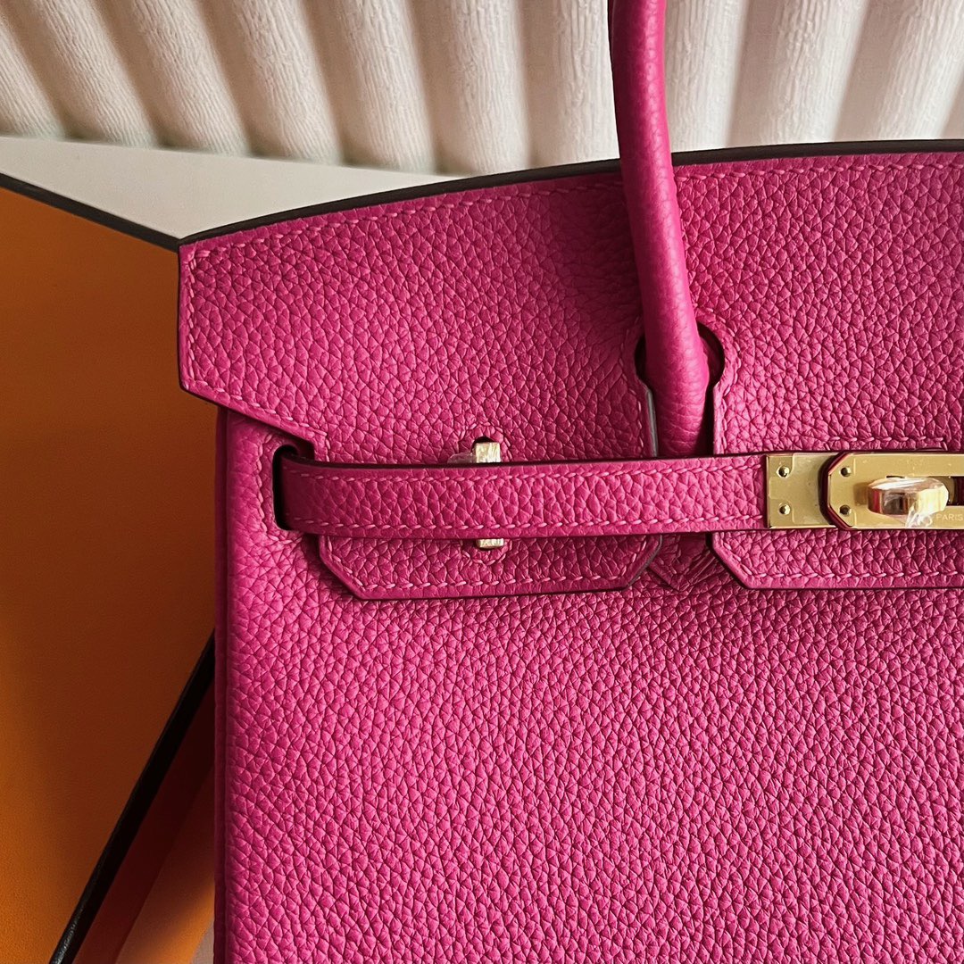 愛馬仕鉑金包大全 Hermes Birkin 25 Togo Color E5 Rose Tyrien桃紅色金色五金