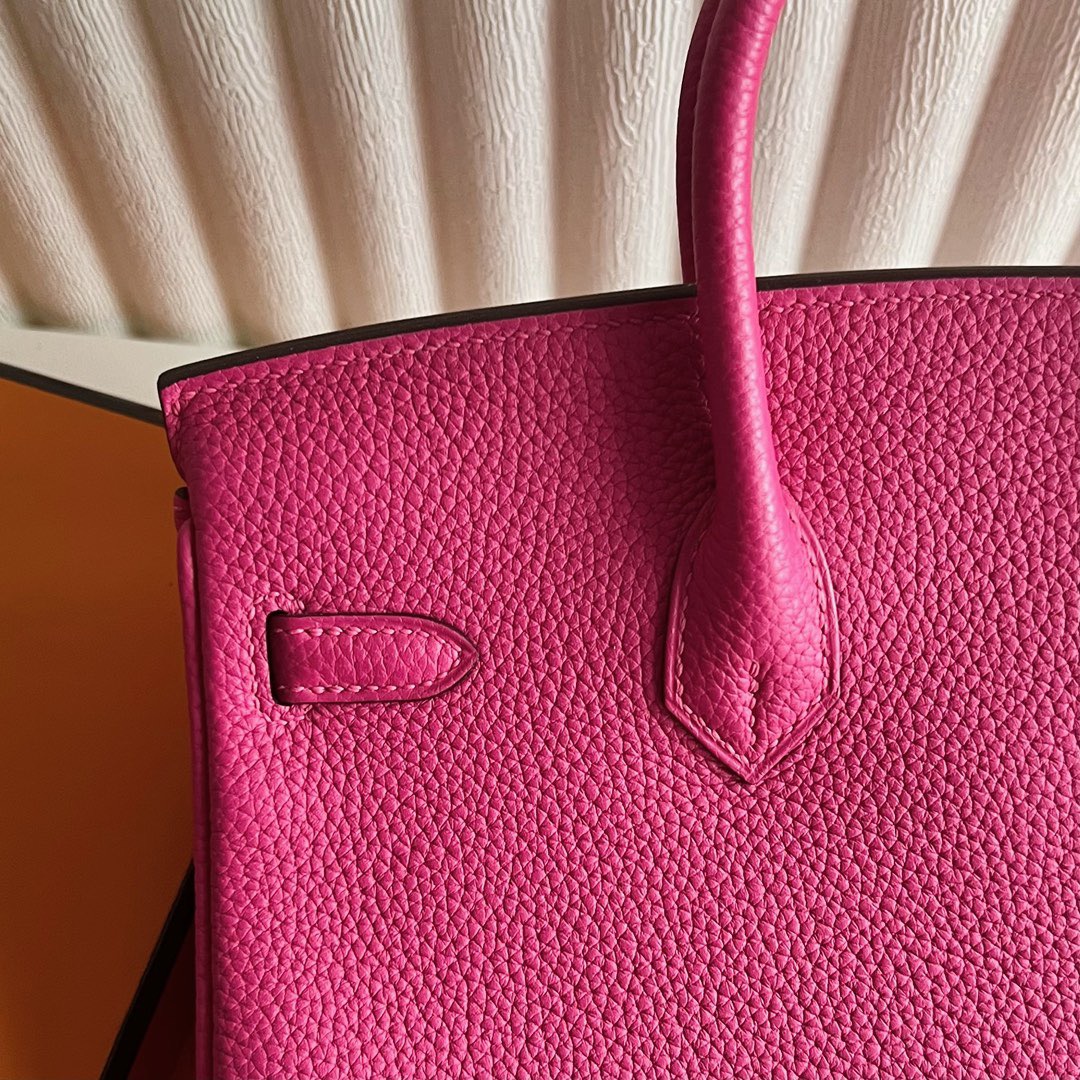 愛馬仕鉑金包大全 Hermes Birkin 25 Togo Color E5 Rose Tyrien桃紅色金色五金