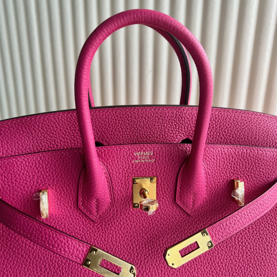 愛馬仕鉑金包大全 Hermes Birkin 25 Togo Color E5 Rose Tyrien桃紅色金色五金