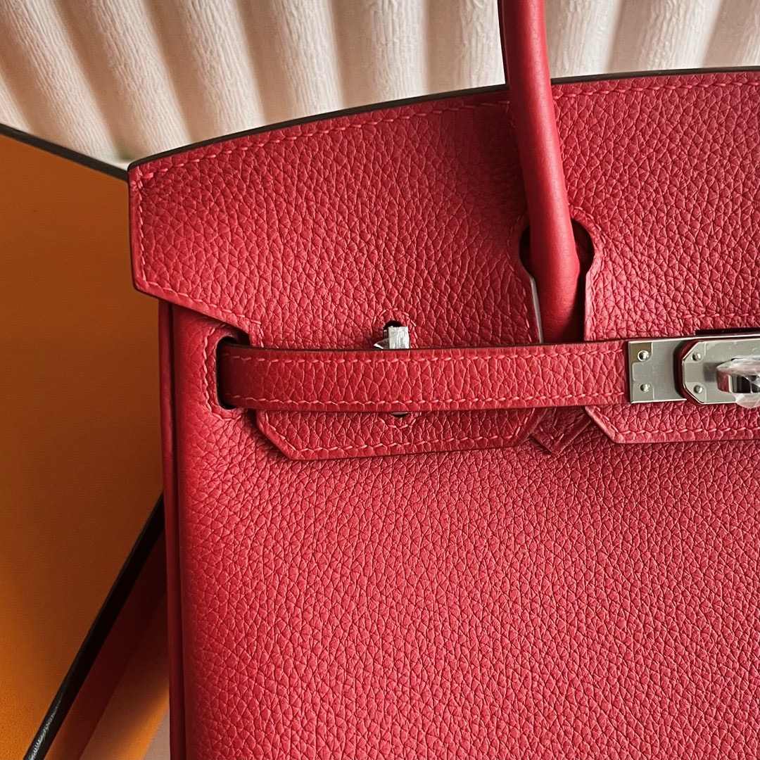 愛馬仕鉑金女包價格與圖片 Hermes Birkin 25 Togo S3 Rouge coeur 心紅色銀色五金