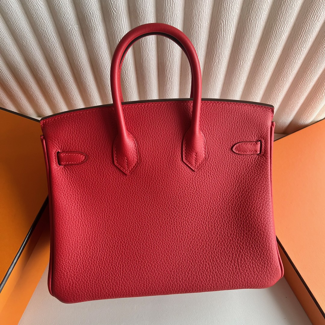 愛馬仕鉑金女包價格與圖片 Hermes Birkin 25 Togo S3 Rouge coeur 心紅色銀色五金
