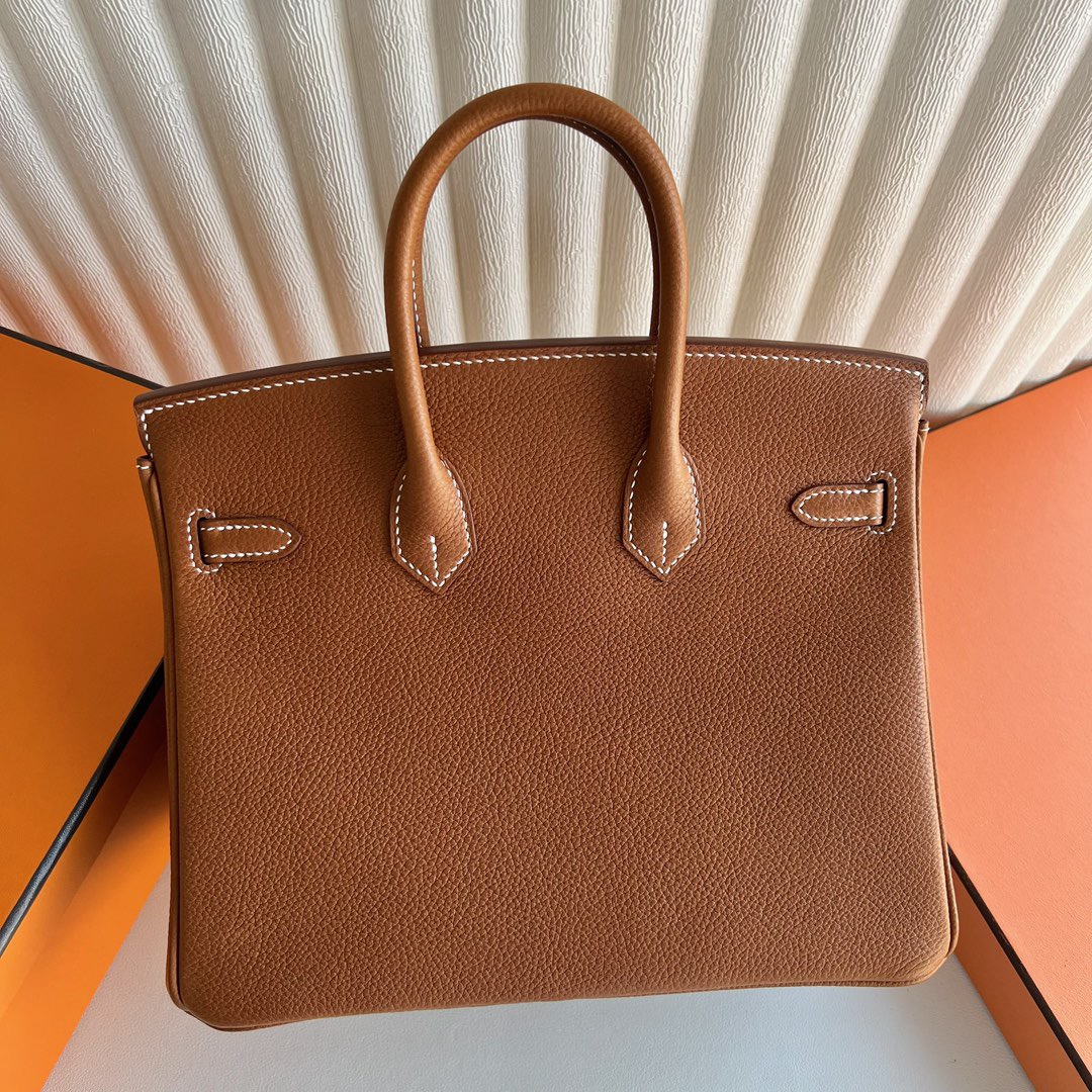 愛馬仕鉑金包專櫃價格Hermes Birkin 25 Barenia Faubourg 馬鞍皮福寶皮顆粒荔枝紋Fauve原始色銀色五金