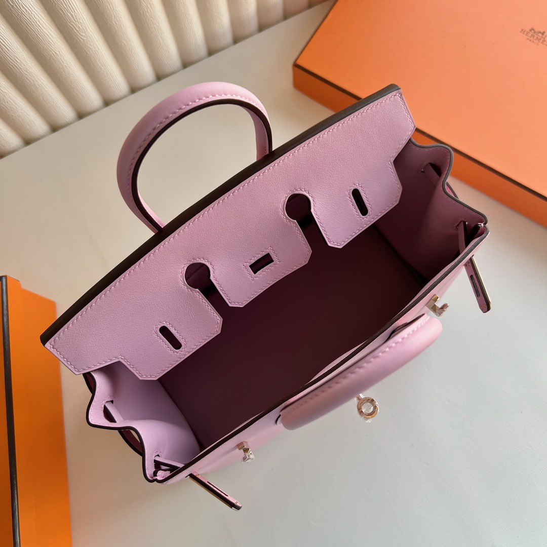 愛馬仕鉑金包25專櫃價格 Hermes Birkin 25 Swift X9 Mauve Sylvestre 錦葵紫金色五金