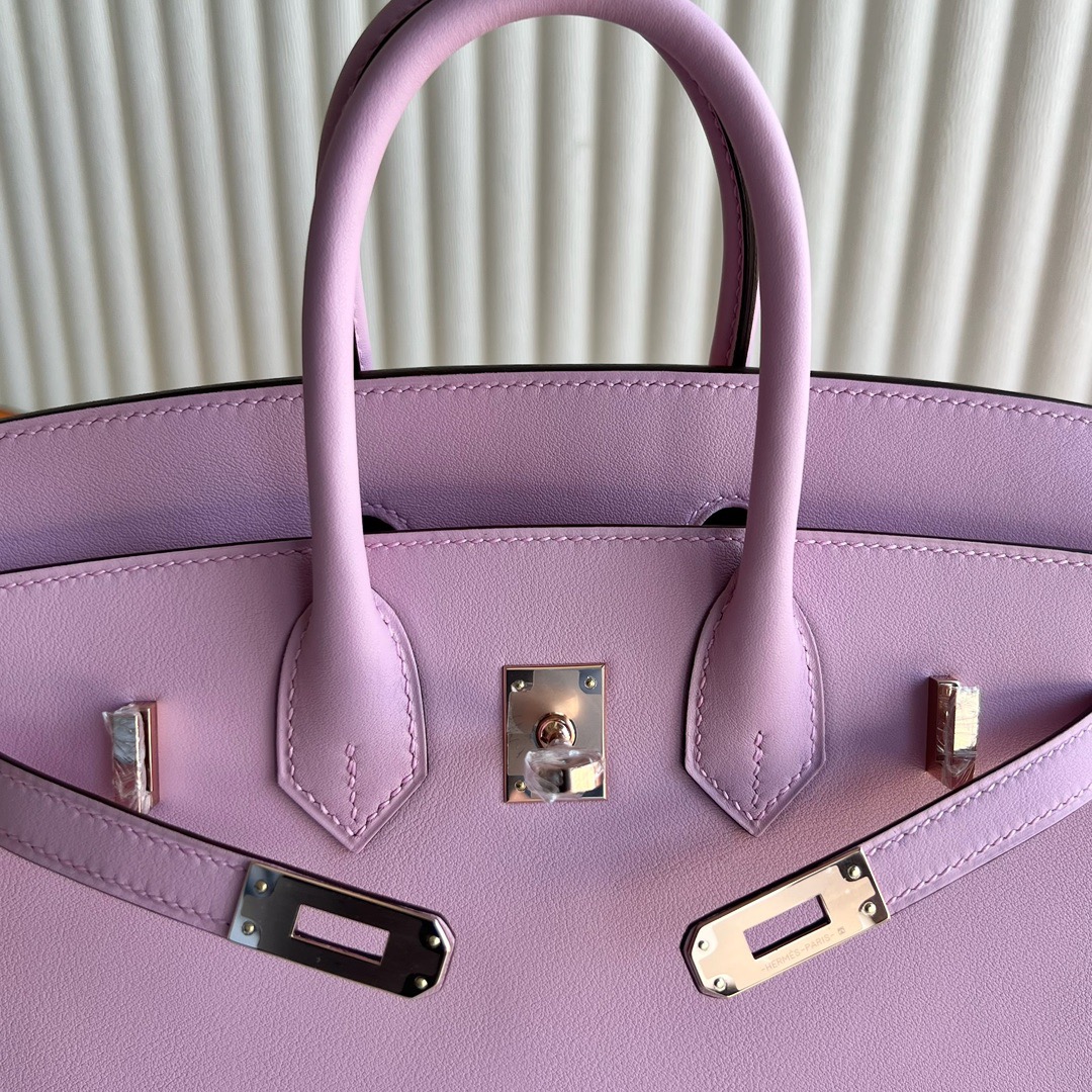 愛馬仕鉑金包25專櫃價格 Hermes Birkin 25 Swift X9 Mauve Sylvestre 錦葵紫金色五金