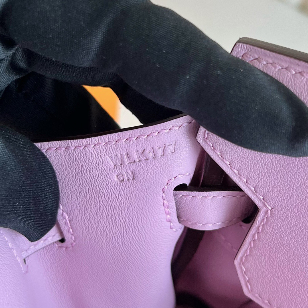 愛馬仕鉑金包25專櫃價格 Hermes Birkin 25 Swift X9 Mauve Sylvestre 錦葵紫金色五金