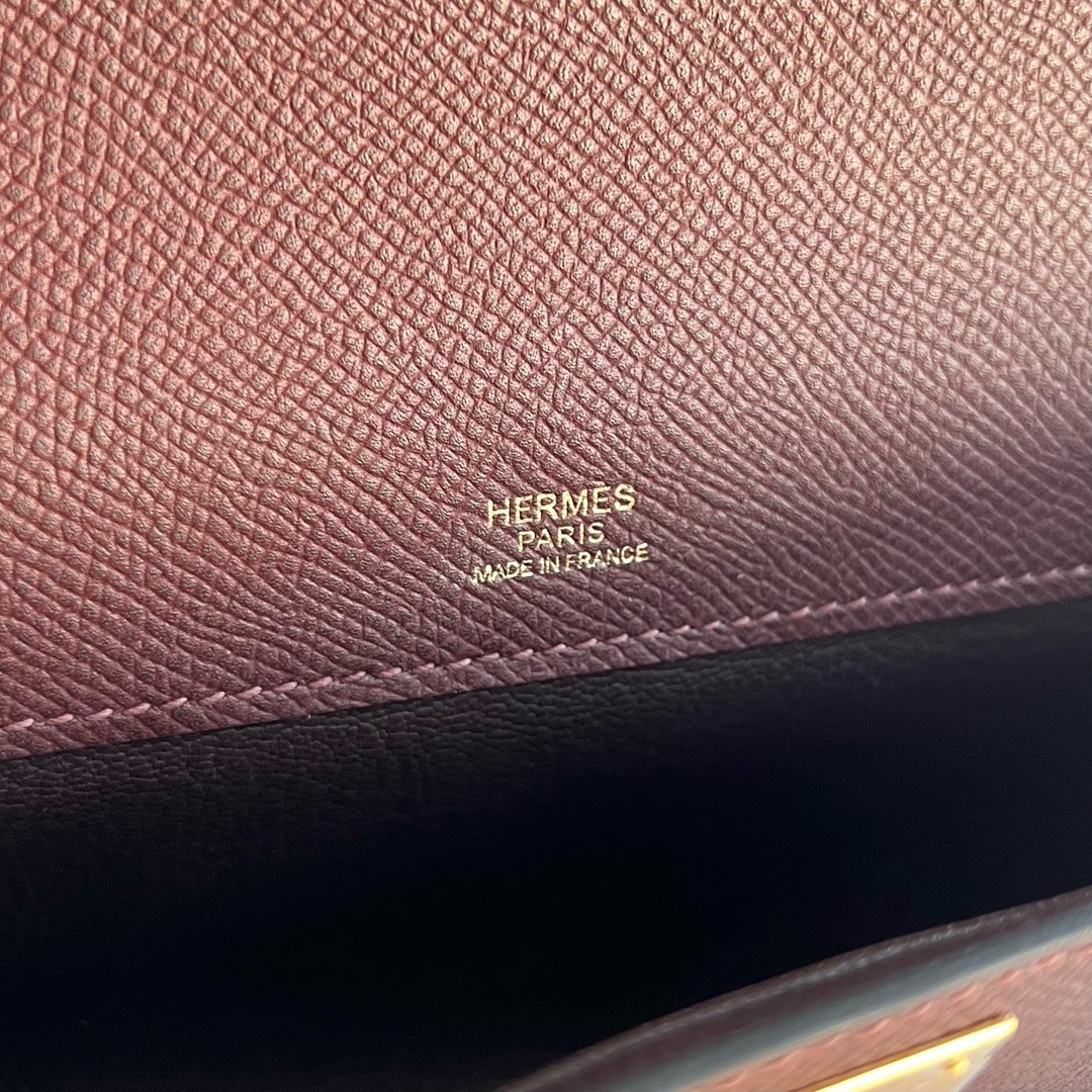 愛馬仕晚宴包包價格多少 Hermes Kelly Cut Epsom Bordeaux波爾多酒紅 金色五金