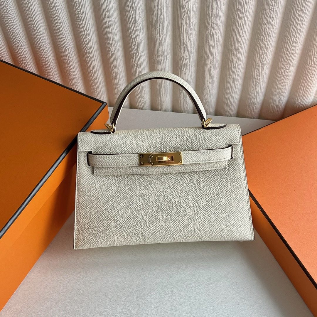 愛馬仕迷你2代凱莉包多少錢 Hermes Kelly Mini Sellier Epsom I2 Nata 奶油白 金色五金