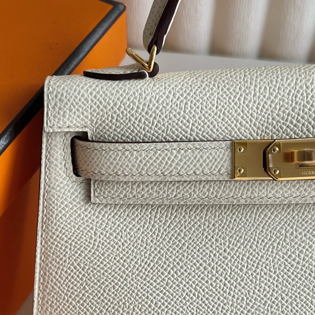 愛馬仕迷你2代凱莉包多少錢 Hermes Kelly Mini Sellier Epsom I2 Nata 奶油白 金色五金