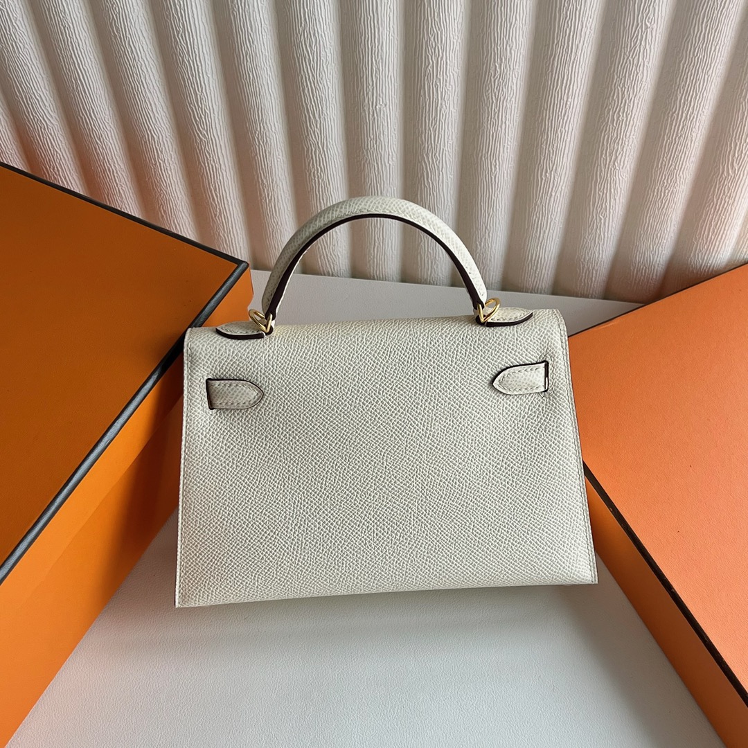 愛馬仕迷你2代凱莉包多少錢 Hermes Kelly Mini Sellier Epsom I2 Nata 奶油白 金色五金