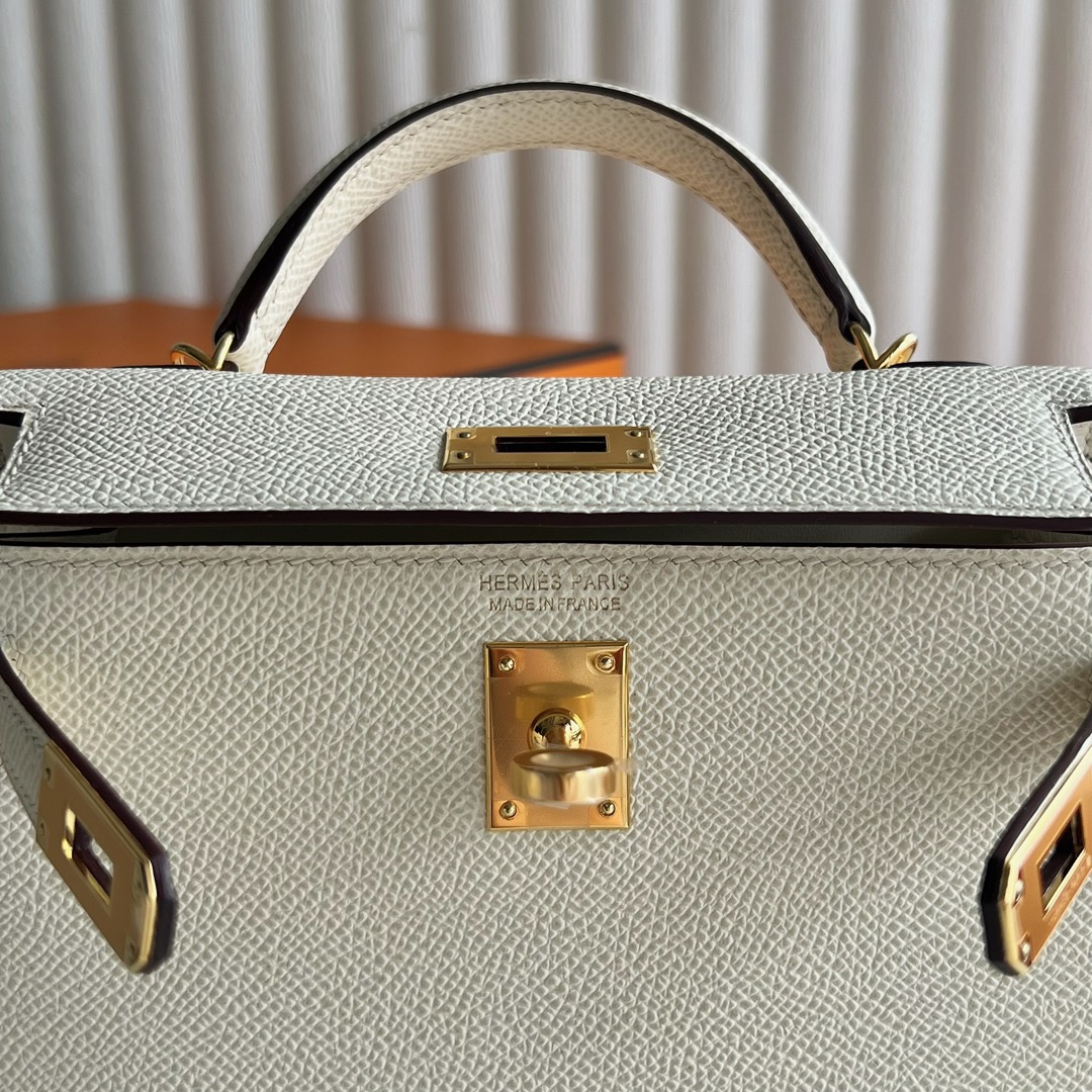 愛馬仕迷你2代凱莉包多少錢 Hermes Kelly Mini Sellier Epsom I2 Nata 奶油白 金色五金