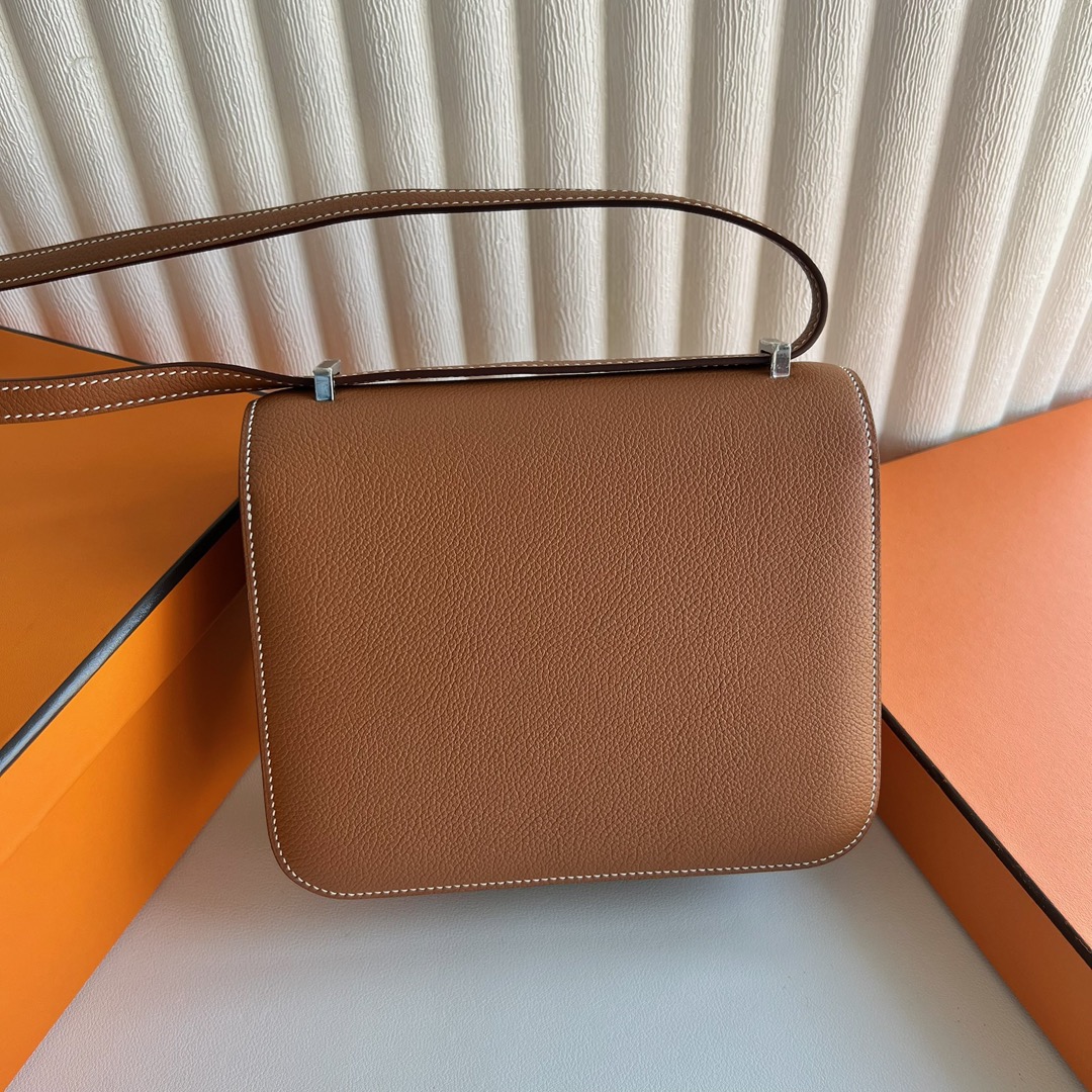 爱马仕康康包刻印年份 Hermes Constance 18 Epsom CK37 Gold 金棕色 银色五金