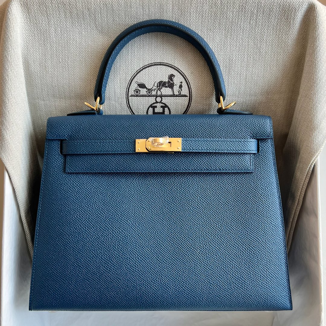 愛馬仕凱莉包官方價格 Hermes Kelly 25 Epsom S4 Deep Blue 深邃藍金色五金-Qatar Kuwait Hermes Birkin Kelly Lindy bag 愛馬仕凱莉包官方價格 Hermes Kelly 25 Epsom S4 Deep Blue 深邃藍金色五金