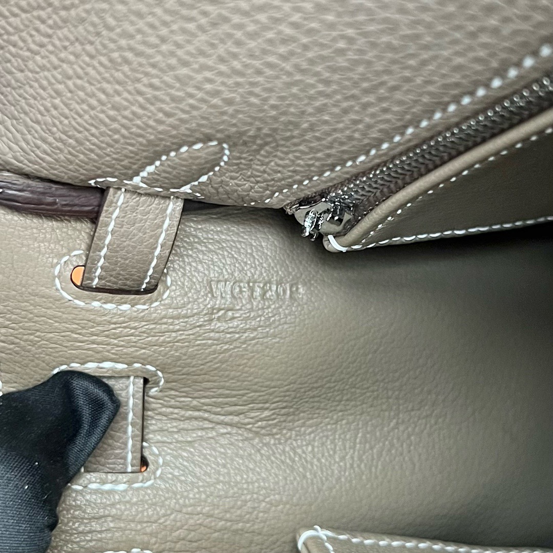 愛馬仕凱莉包多少錢 Hermes Kelly 25 Togo CK18 Etoupe大象灰銀色五金