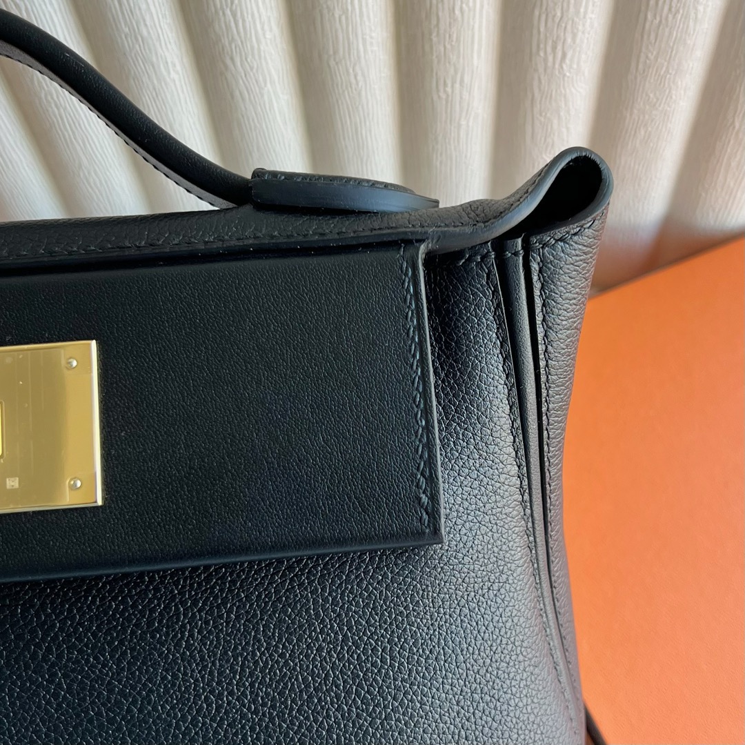愛馬仕2424包包刻印怎麼看 Hermes Mini 2424 Evercolor/Swift 黑色金色五金