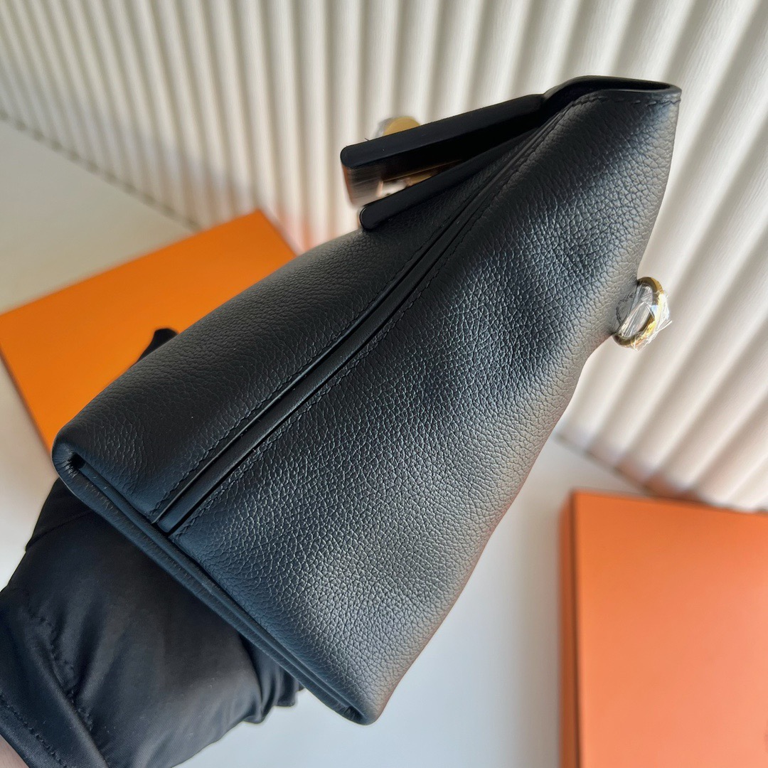 愛馬仕2424包包刻印怎麼看 Hermes Mini 2424 Evercolor/Swift 黑色金色五金