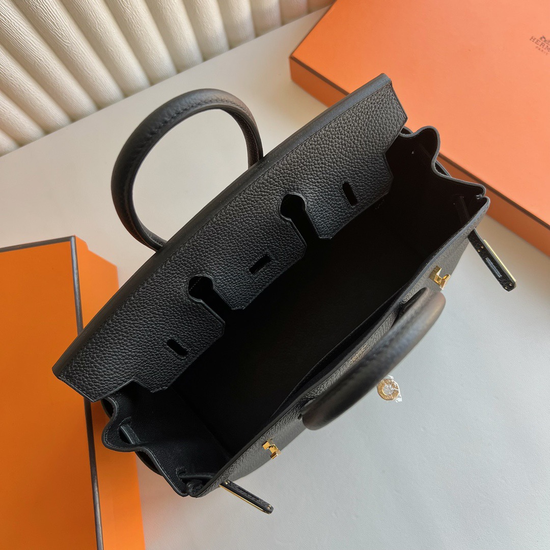 愛馬仕鉑金包配貨要配多少 Hermes Birkin 25 Togo CC89 Noir 黑色金色五金