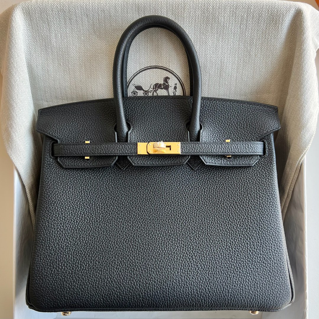 愛馬仕鉑金包配貨要配多少 Hermes Birkin 25 Togo CC89 Noir 黑色金色五金