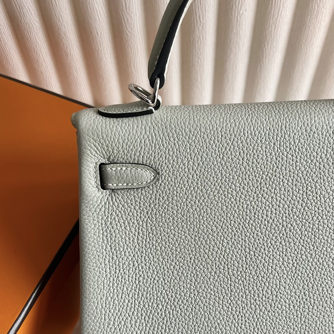 愛馬仕凱莉包尺寸大全 Hermes Kelly 25 Togo W0 Gris Neve冰晶灰銀色五金